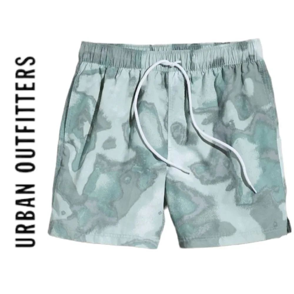 NEW Urban Outfitters UO Blur Drop Printed Swim Trunks Shorts XXL